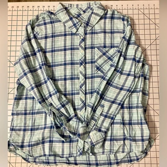 Vineyard Vines Women’s Size 20 Blue Relaxed Button Down Shirt - Picture 2 of 6